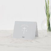 Timeless Catholic Monogrammed Wedding  サンキューカード (裏面)