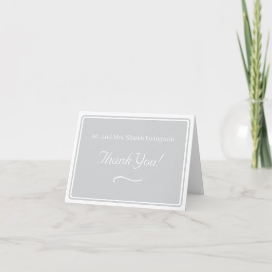 Timeless Catholic Monogrammed Wedding  サンキューカード (正面)