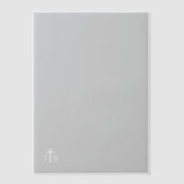 Timeless Catholic Monogrammed Wedding  ベラム紙招待状 (正面)