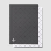 Timeless Catholic Monogrammed Wedding  ベラム紙招待状 (オフセット (招待状))