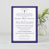 Timeless Catholic Monogrammed Wedding Invitation 招待状 (スタンド正面)