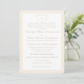 Timeless Catholic Monogrammed Wedding Invitation 招待状 (スタンド正面)