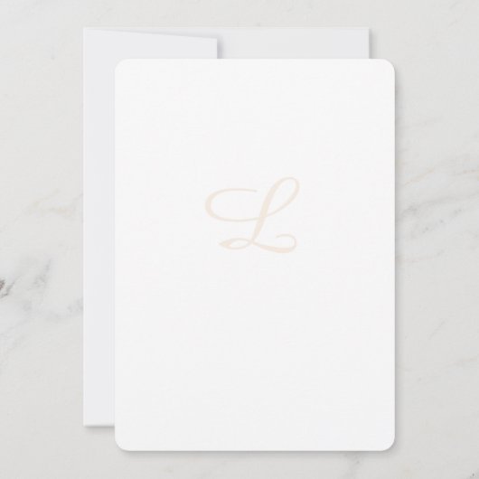 Timeless Catholic Monogrammed Wedding Invitation 招待状 (裏面)