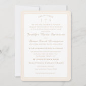 Timeless Catholic Monogrammed Wedding Invitation 招待状 (正面)