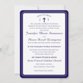 Timeless Catholic Monogrammed Wedding Invitation 招待状 (正面)