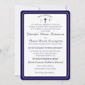 Timeless Catholic Monogrammed Wedding Invitation 招待状