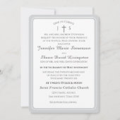 Timeless Catholic Monogrammed Wedding Invitation 招待状 (正面)