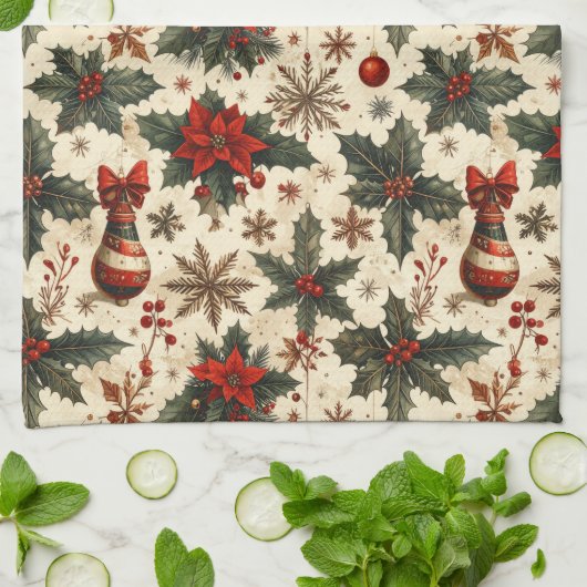 Timeless Christmas キッチンタオル (折り畳み)