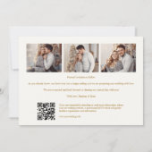 Timeless Christmas Holly Branches 3 Photos Classic セーブザデート (裏面)