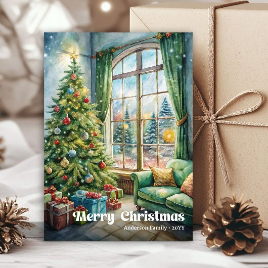 Timeless Christmas interior card red green decor シーズンカード