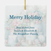 Timeless Christmas Keepsake–Vintage Pastel Design セラミックオーナメント (裏面)