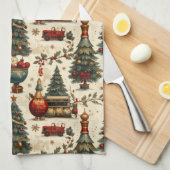 Timeless Christmas Vibes キッチンタオル (四つ折り)