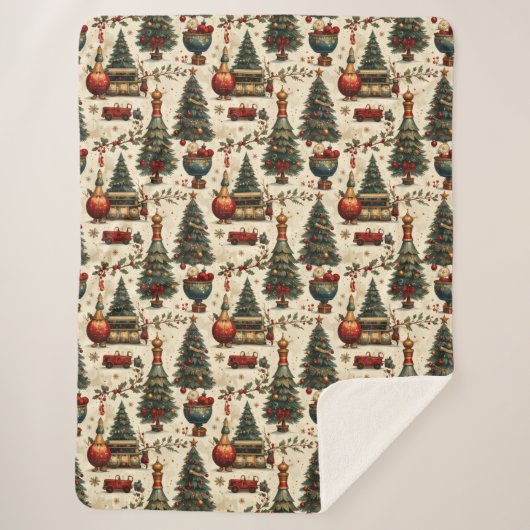 Timeless Christmas Vibes シェルパブランケット (正面)