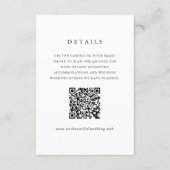 Timeless Classic QR Code Formal Wedding エンクロージャーカード (正面)