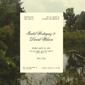 Timeless Cream Script Wedding 招待状