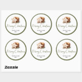 Timeless Earthy Christmas Personalized Name ステッカー (シート)