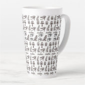 Timeless Egyptian Antiquities Digital Patterns カフェラテマグ (右アングル)