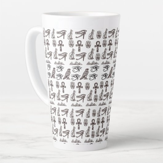 Timeless Egyptian Antiquities Digital Patterns カフェラテマグ (左アングル)