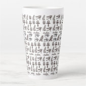 Timeless Egyptian Antiquities Digital Patterns カフェラテマグ (正面)