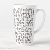 Timeless Egyptian Antiquities Digital Patterns カフェラテマグ (右)