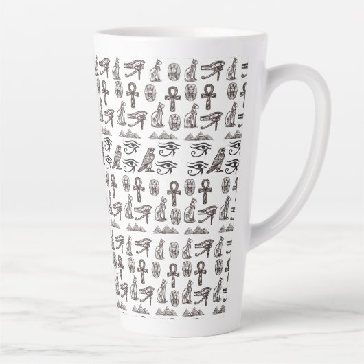 Timeless Egyptian Antiquities Digital Patterns カフェラテマグ (右)