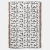Timeless Egyptian Antiquities Digital Patterns スローブランケット (正面縦)