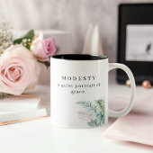 Timeless Elegance Customizable Hijab Line Art ツートーンマグカップ