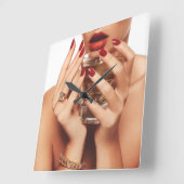 Timeless Elegance Home Decor  スクエア壁時計 (傾斜)