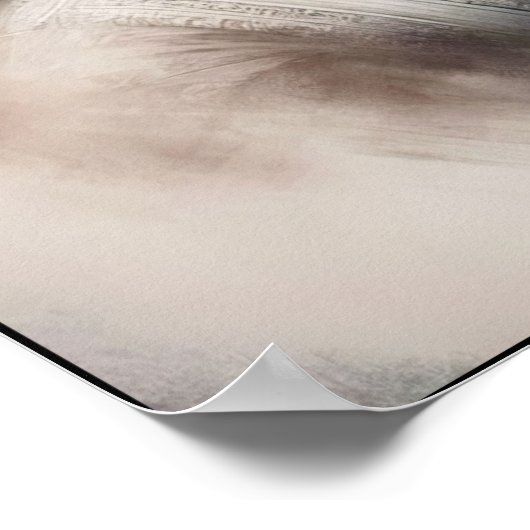 Timeless Elegance In Smoky Portrait ポスター (角)