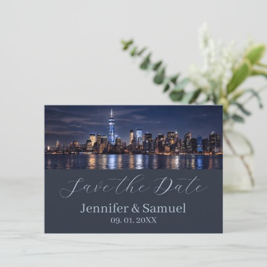 Timeless Elegance NYC Skyline Save the Date (スタンド正面)