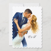 Timeless Elegance Wedding Golden Romance Couple サンキューカード (裏面)