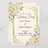 Timeless Elegance Wedding Invitation 招待状 (正面/裏面)