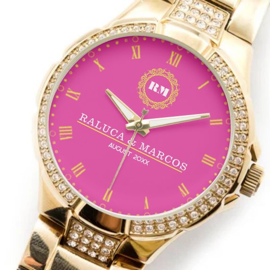 Timeless Elegant Minimalist Monogram Couple’s Name 腕時計