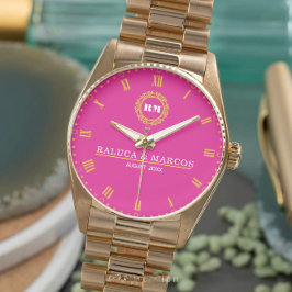 Timeless Elegant Minimalist Monogram Couple’s Name 腕時計