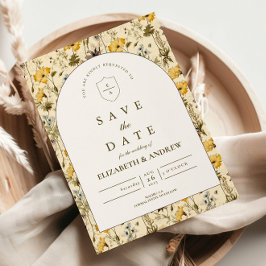 Timeless Floral Arch Wedding セーブザデート