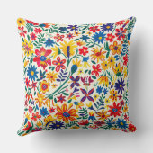 Timeless Floral Grace 20x20 Throw Pillow クッション (裏面)