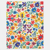 Timeless Floral Grace 60x80 Fleece Blanket フリースブランケット (正面)