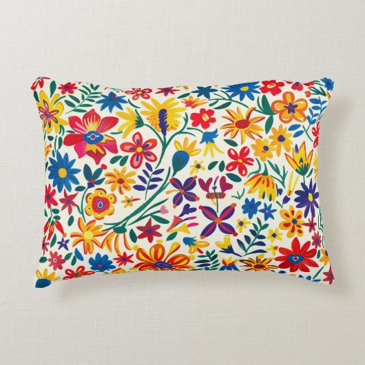 Timeless Floral Grace Accent Pillow アクセントクッション (正面)