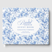 Timeless French Toile Navy Roses Bridal Shower  ゲストブック (正面)