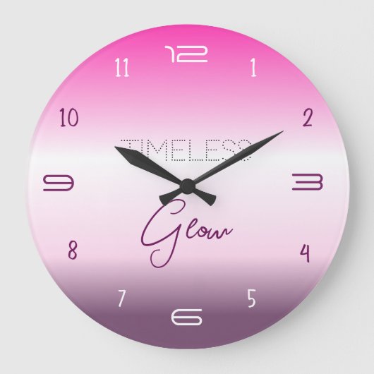 Timeless Glow Gradient Wall Clock ラージ壁時計 (正面)