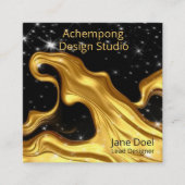 Timeless Gold Elegance – Designer Brand Opulent Go スクエア名刺 (正面)