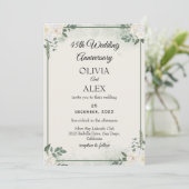Timeless Greenery Wedding Anniversary Invitations 招待状 (スタンド正面)