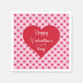 Timeless Hearts Valentine Napkins Table Decor スタンダードカクテルナプキン (正面)
