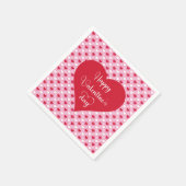 Timeless Hearts Valentine Napkins Table Decor スタンダードカクテルナプキン (角)