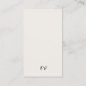 Timeless Ivory Calligraphy Wedding RSVP Card 名刺 (裏面)