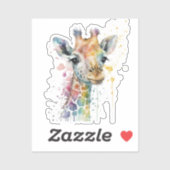 Timeless Ivory Watercolor Giraffe Pattern シール (シート)