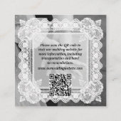Timeless Lace Photo QR Code Wedding Details エンクロージャーカード (裏面)