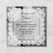 Timeless Lace Photo QR Code Wedding Details エンクロージャーカード (正面)