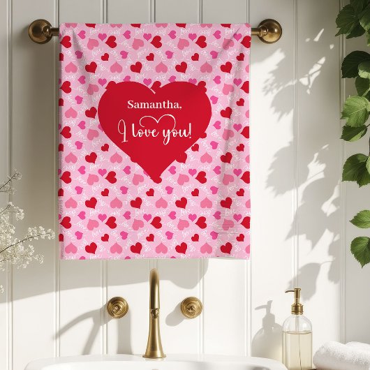 Timeless Love Hearts Valentine Gift Bath Towel バスタオルセット