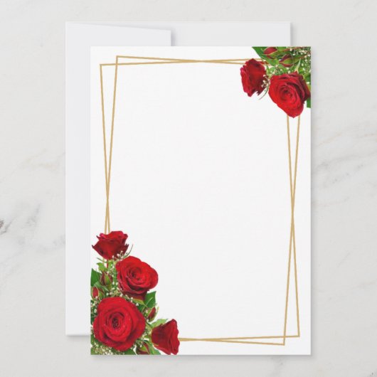 Timeless Love Red Elegance Wedding Invitation  招待状 (裏面)